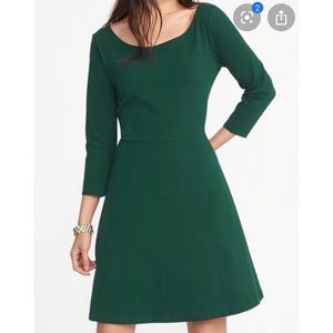 Old Navy 3/4 Sleeve Fit & Flare Dress